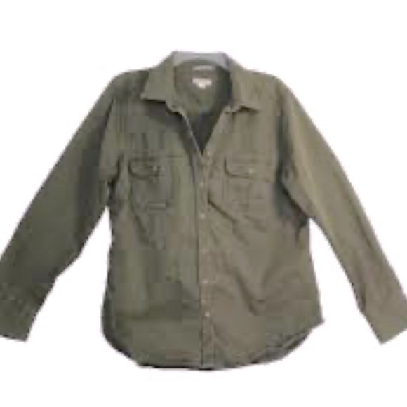MERONA Green Button Down Shirt Size XS - Picture 1 of 9